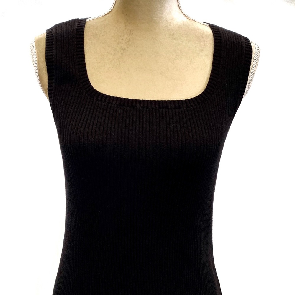 New York Sport Black Sweater Tank Top EUC - Picture 2 of 8